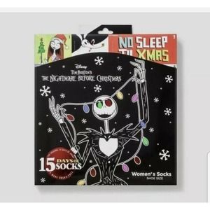 Nightmare Before Christmas Wemons 15 Days of Socks Advent Calendar Sz 4-10